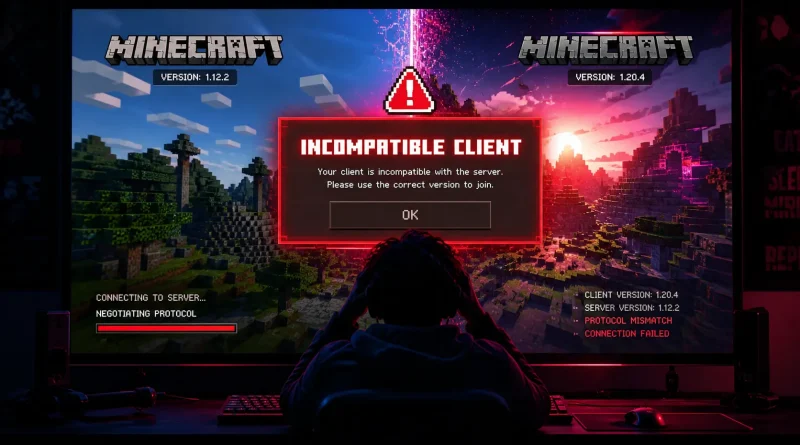 Failed to Connect to Server Incompatible Client Minecraft Fixes
